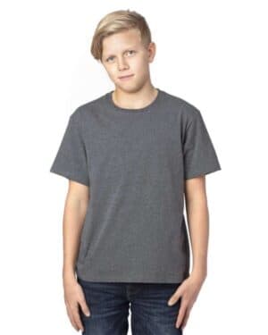 CHARCOAL HEATHER Threadfast apparel 600A youth ultimate cvc t-shirt