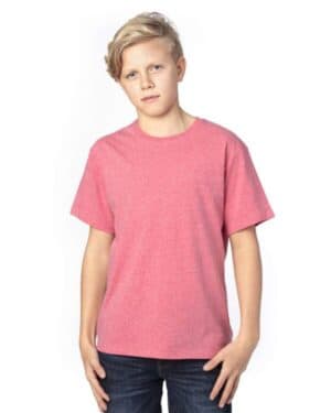 RED HEATHER Threadfast apparel 600A youth ultimate cvc t-shirt