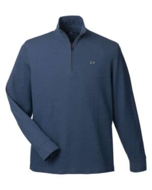 BLUE BLAZER/ NAVY HEATHER Vineyard vines K002708 saltwater quarter-zip pullover