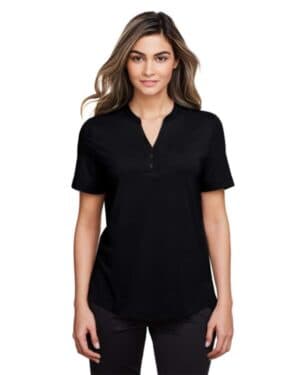 BLACK NE100W women's jaq snap-up stretch performance polo