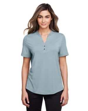 OPAL BLUE NE100W women's jaq snap-up stretch performance polo