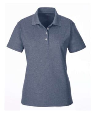 NAVY HEATHER Ultraclub UC100W women's heathered pique polo