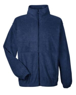 NAVY Ultraclub 8485 men's iceberg fleece full-zip jacket