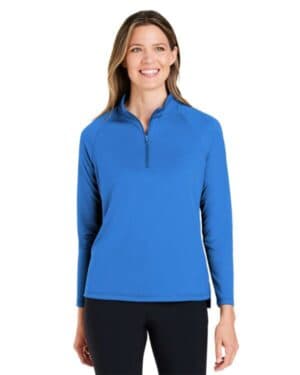 LIGHT NAUTICAL BLUE NE410W women's revive coolcore quarter-zip pullover