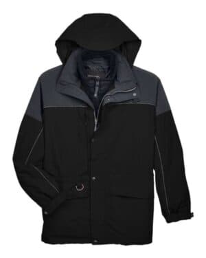 BLACK North end 88006 men's 3-in-1 two-tone parka