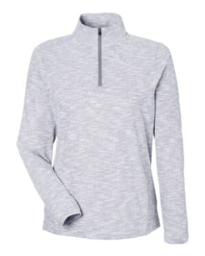 PLATINUM HEATHER NE415W women's eclipse jacquard quarter-zip pullover