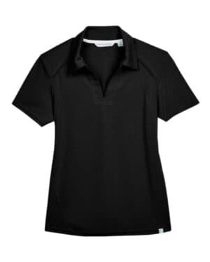 BLACK 78632 women's recycled polyester performance pique polo