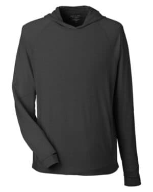 BLACK NE105 unisex jaq stretch performance hooded long sleeve t-shirt