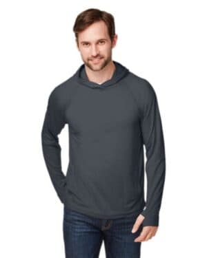 CARBON NE105 unisex jaq stretch performance hooded long sleeve t-shirt