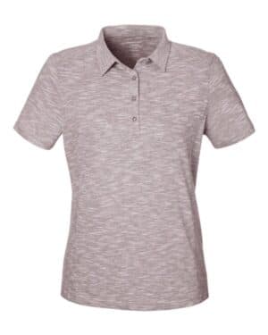 BURGUNDY HEATHER North end NE115W women's eclipse jacquard polo