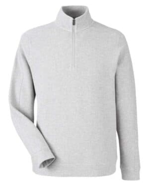 PLATINUM HEATHER North end NE725 men's spirit textured quarter-zip pullover