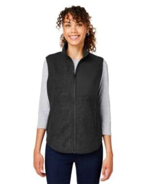 BLACK/ BLACK North end NE714W women's aura sweater fleece vest