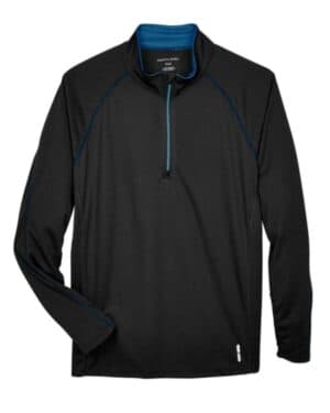 BLACK/ TRUE ROYAL 88187 men's radar performance quarter-zip pullover
