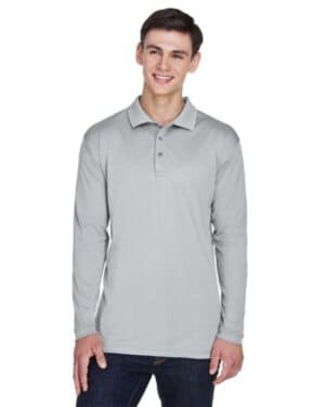 GREY Ultraclub 8405LS men's cool & dry sport long sleeve polo