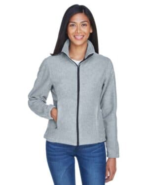 GREY HEATHER Ultraclub 8481 women's iceberg fleece full-zip jacket