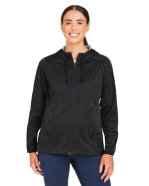 BLACK HEATHER North end NE75W women's network lightweight jacket