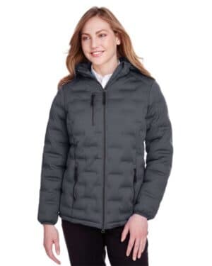 CARBON/ BLACK North end NE708W women's loft puffer jacket