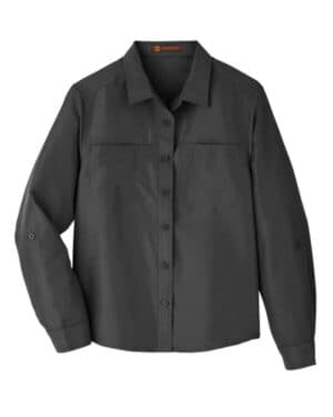 DARK CHARCOAL M580LW women's key west long sleeve performance staff shirt