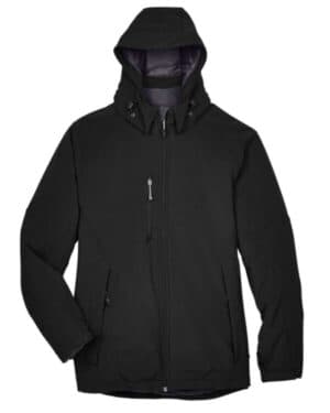 88159 men's glacier insulated three-layer fleece soft shell hood jacket with detachable hood