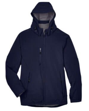CLASSIC NAVY 88159 men's glacier insulated three-layer fleece soft shell hood jacket with detachable hood
