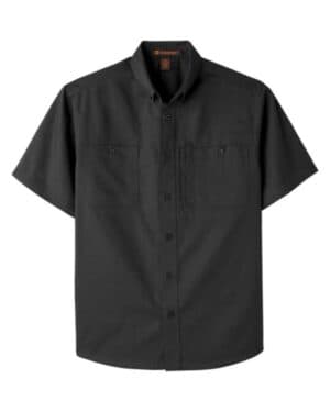 BLACK Harriton M585 men's advantage il short sleeve work shirt