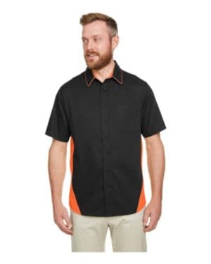 Harriton M586T men's tall flash il colorblock shirt