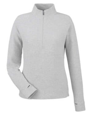 PLATINUM HEATHER NE725W women's spirit textured quarter-zip pullover