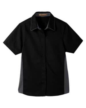 Harriton M586W women's flash il colorblock shirt
