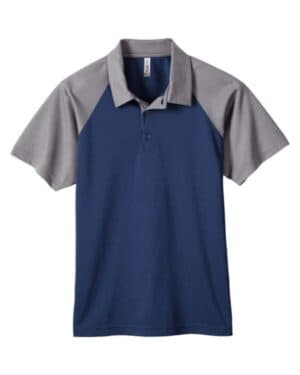 SPORT DARK NAVY HEATHER/ SPORT GRAPHITE TT21C men's command snag-protection colorblock polo
