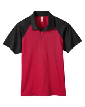 SPORT RED/ BLACK TT21C men's command snag-protection colorblock polo