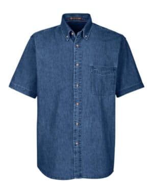 Harriton M550S men's denim shirt