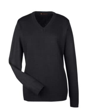 BLACK Harriton M420W womens pilbloc v-neck sweater