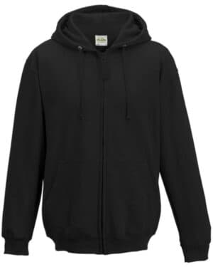 JET BLACK JHA050 midweight college full-zip hooded sweatshirt