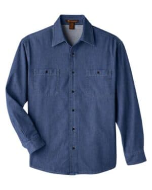 Harriton M540 unisex denim shirt jacket
