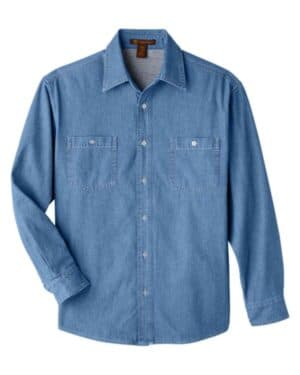 LIGHT DENIM Harriton M540 unisex denim shirt jacket