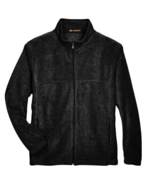BLACK Harriton M990T men's tall full-zip fleece