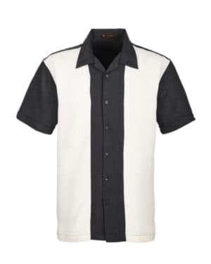 Harriton M575 men's two-tone camp shirt