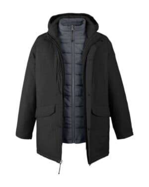 BLACK/ CARBON CE725 men's inspire 3-in-1 jacket with insulated liner