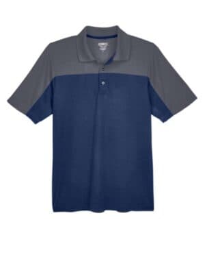 CLASSIC NAVY HEATHER/ CARBON CE101 men's balance colorblock performance piqu polo
