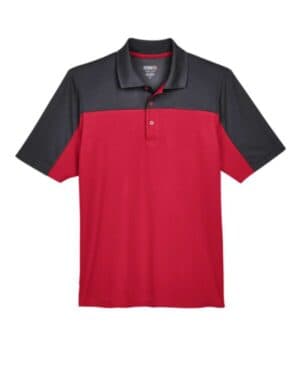 CLASSIC RED/ CARBON CE101 men's balance colorblock performance piqu polo