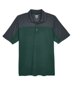 FOREST/ CARBON CE101 men's balance colorblock performance piqu polo