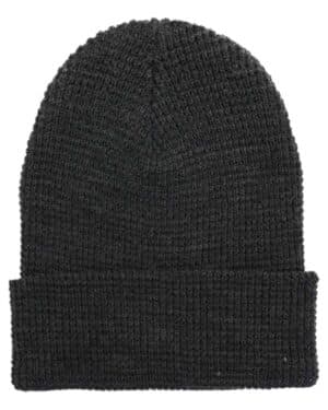 DARK GREY Yp classics 2501KC waffle cuffed beanie