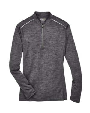 CARBON/ BLACK CE401W women's kinetic performance quarter-zip pullover