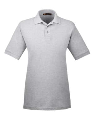 GREY HEATHER Harriton M200T men's tall cotton pique polo
