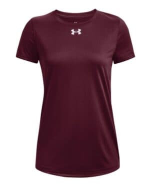 MAROON/ WHITE Under armour 1376847 women's team tech t-shirt