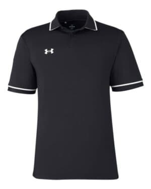 BLACK/ WHITE Under armour 1376904 tipped teams performance polo