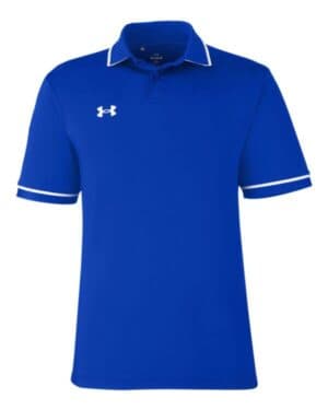 ROYAL/ WHITE Under armour 1376904 tipped teams performance polo