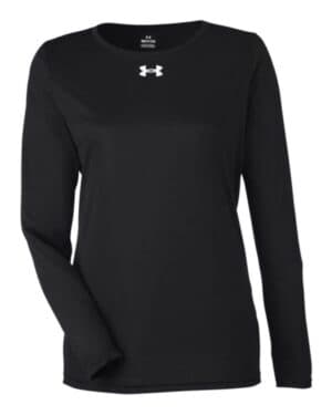 BLACK/ WHITE Under armour 1376852 women's team tech long sleeve t-shirt