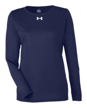 MIDNIGHT NAVY/ WHITE Under armour 1376852 women's team tech long sleeve t-shirt