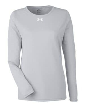 MOD GREY LIGHT HEATHER/ WHITE Under armour 1376852 women's team tech long sleeve t-shirt